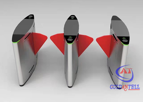 Entry Door Access Control Turnstiles Automatic Fingerprint RFID Code Reader Flap Type