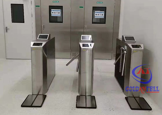 Three Passageways ESD Electric Tripod Turnstile Gate Portable 3 Arm For Workshop