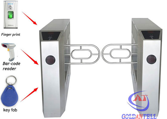 Multiple Read Full Automatic Swing Barrier Gate 304 304 Stainless Steel