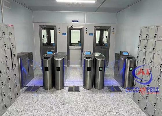 Hotel Face Recognition Swing Barrier Gate Bidirectional Bar Code Entry Door