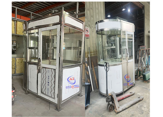 20 Years Use Time Stainless Steel Parking Booth Customized Size Heat Insulation Enviroment Friendly