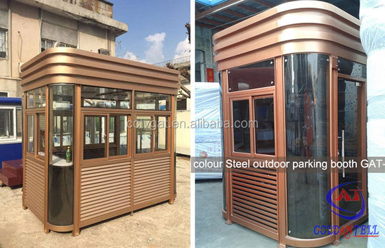 30 to 60 degrees Celsius Earthquake Proof Grade 8.3 Single Room Stainless Steel Ticket Kiosk Booth Outdoor Ticket Dispensing Station
