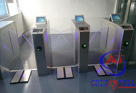 Bi-Directional Swing Gate Turnstile with 1200*280*1000mm Dimension 55-130CM Lane Width and AC 110~240V Power Supply