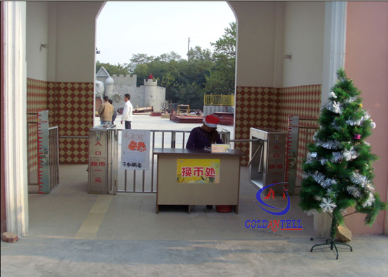 Fingerprint ESD Barcode ID / IC Card Access Control Rfid Tripod Turnstile for Subway Station