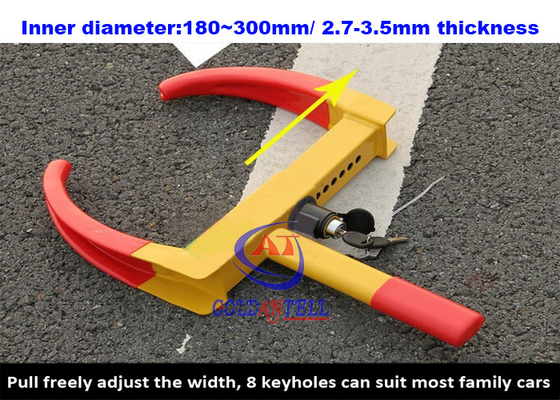 A3 Çelik SUV / Motosiklet / Karavan Tekerlek Kelepçeleri Takım Genişliği 180 - 300mm Tekerlek
