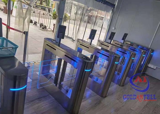 Düşük Gürültülü Optik Yüz Tanıma Turnikeler Yüksek Hızlı Ezilme Karşıtı Salıncak Bariyer Kapısı