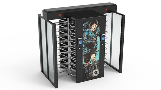 Stadyum Açık IP62 için RFID Kart QR Kod Parmak İzi Yüz Tam Boy Turnikeler