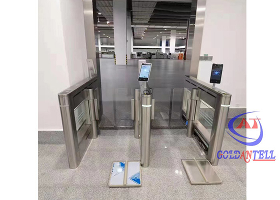 Ofis Girişi 304 Paslanmaz Çelik Swing Speedgate Turntile Yüksek Güvenlik Yürüyüşçü Erişim Kontrolü