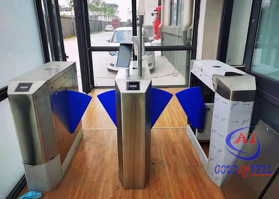 Otomatik Vücut Algılama Turnike Flap Bariyer 304 SS Yüz Tanıma RFID Okuyucu