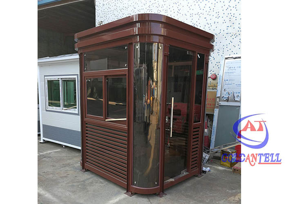 Kırmızı / Beyaz Renk Güvenlik Nöbetçi Kutusu Tek Kişilik Bekçi Evi 15 Yıl Ömür Boyu