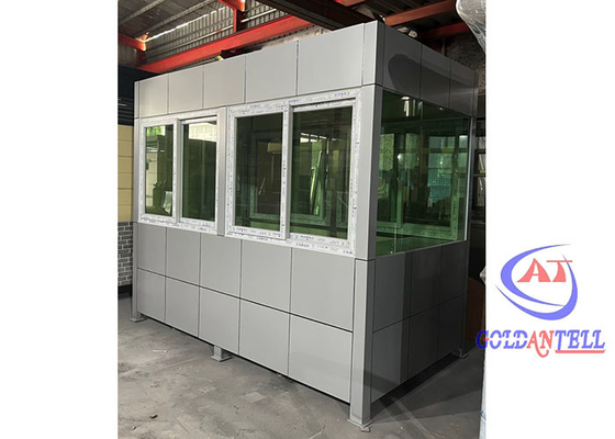 Alüminyum Levha ile Özelleştirilmiş Modüler Prefabrik Bilet Kabini Açık Paslanmaz Çelik