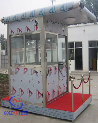 Paslanmaz Çelik Muhafız Evi Mobil Nöbetçi Bahçe Döken Yangına Dayanıklı