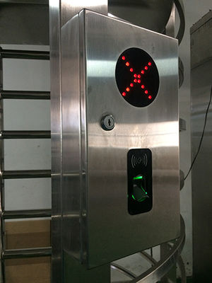 Two door access Prison Full Height turnstile security gates RFID card and Fingerprint Control