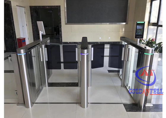 Bel Yüksekliği Ofis Güvenliği Turnike Kapısı RFID Yüz Tanıma Flap Bariyer Kapısı