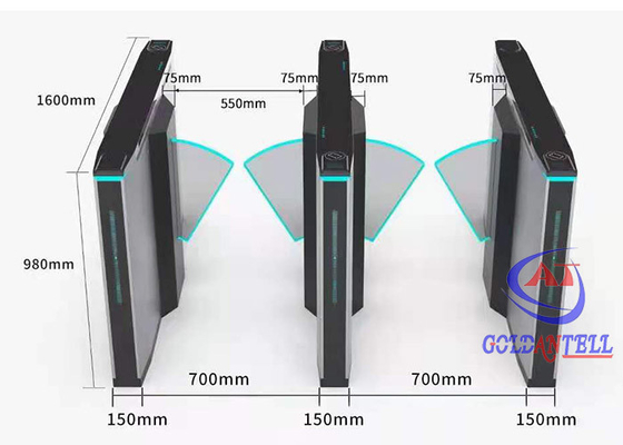 Erişim Kontrolü ile Standart / Özel Flap Bariyer Kapısı 0.2s Hız