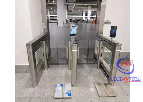 Ofis Girişi 304 Paslanmaz Çelik Swing Speedgate Turntile Yüksek Güvenlik Yürüyüşçü Erişim Kontrolü