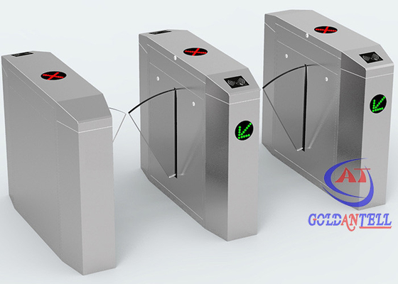 SUS 304 RFID Kart Okuyucu Flap Barrier Kapı Erişim Kontrolü Parmak izi Erişim Kontrolü Flap Döner
