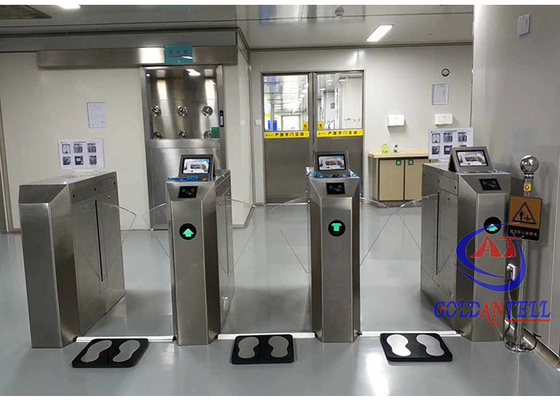 Güvenli erişim kontrolü için iki yönlü flap turnstile kapı 3 kanal