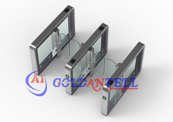 Compact 304 Stainless Steel Swing Barrier Gate with 0.2s Open/Close Time and RS485 Communication