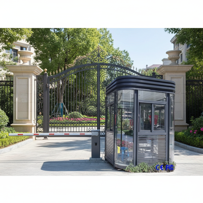 30 to 60 degrees Celsius Earthquake Proof Grade 8.3 Single Room Stainless Steel Ticket Kiosk Booth Outdoor Ticket Dispensing Station