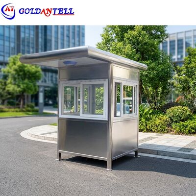 Paslanmaz Çelik Gardiyan Kulübe Park Alanı Güvenlik Kulübesine Hafif Güç ve Korozyona Direnci