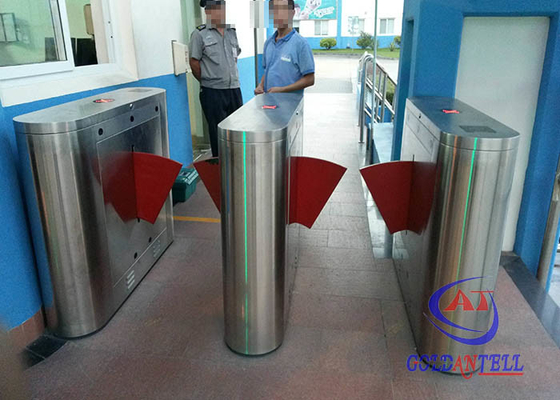 Metro Yüksek Trafik Akış Flap Bariyer Kapısı 304 Paslanmaz Çelik Tek / Çift Çekirdek