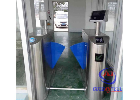 Parmak İzi Okuyucular ile Paslanmaz Çelik Otomatik Flap Bariyer Turnike Yüksek Hızlı Rfid