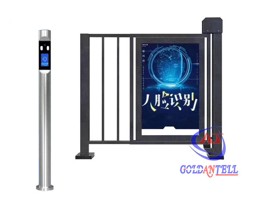 Otopark Girişi İçin Özel Yarım Boy Turnikeler LCD Ekran Açıkhava Reklamcılığı Yüz Tanıma Erişim Kapısı