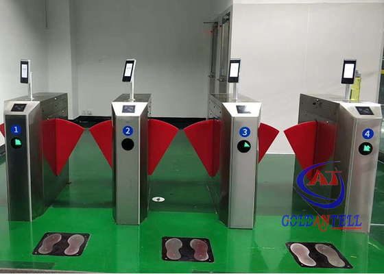 4 Geçiş Şeridi Sıcaklığı Yüz Algılama ESD Flap Bariyer Kapısı