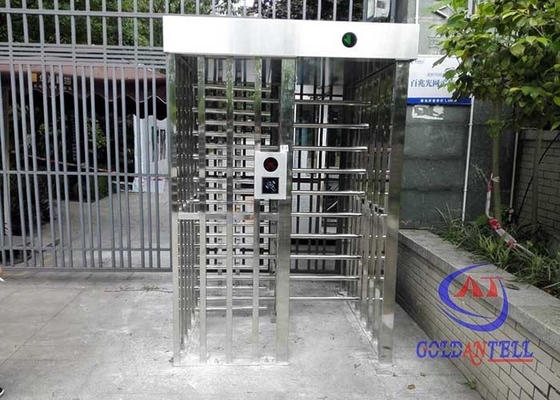 Çarpışma Önleyici RFID Parmak İzi Tam Boy Turnike SUS304 Dört Kol Kapısı