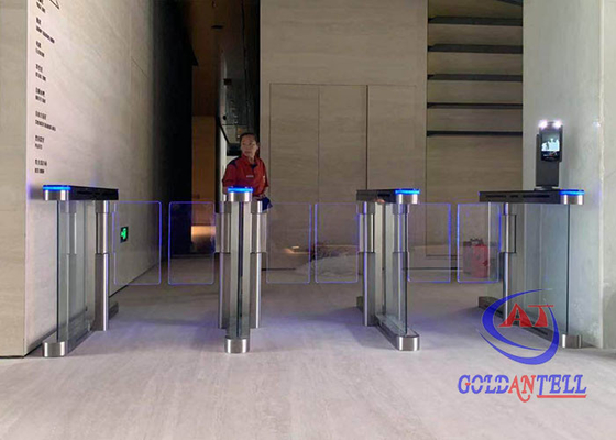 Optik Yüz Tarayıcı Salıncak Bariyer Kapısı RFID Çift Yönlü Geçiş Bariyer Sistemi