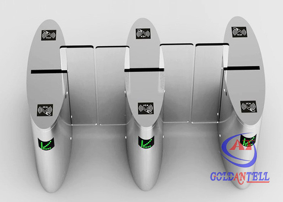 İnce Rfid Çift Tam Boy Turnike Kapısı Erişim Kontrol Bariyer Sistemi