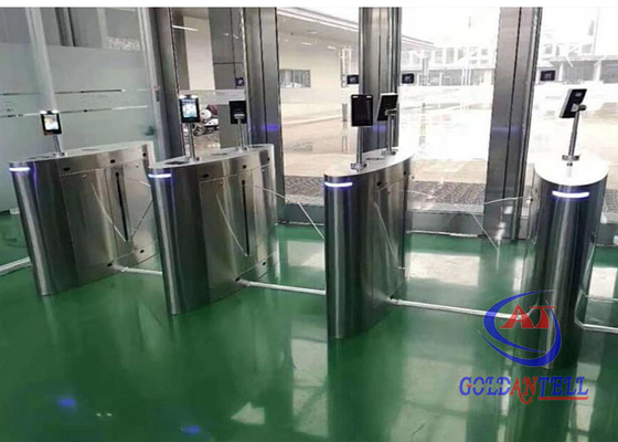 Yüz Tanıma Yarım Yükseklik ile Sayaç RFID Optik Flap Bariyer Turnike