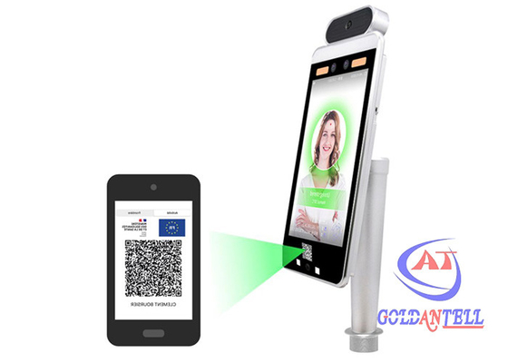 WIFI QR Kodu Parmak İzi Katılım Makinesi Yüz Tanıma Sıcaklık Tarayıcı