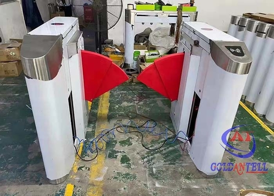 Biyometrik 0.3s Hız Flap Turnike Kapısı LED Işık ile Dayanıklı Bakım