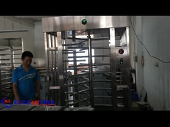 GAT-504 kart okuyucu ve parmak izi kontrol okuyucu ile tek girişli tam yüksek turniket