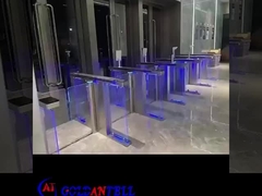 GAT-672 Optik Yüz Tarayıcısı Swing Barrier Gate RFID Bi Directional Pass Barrier Sistemi